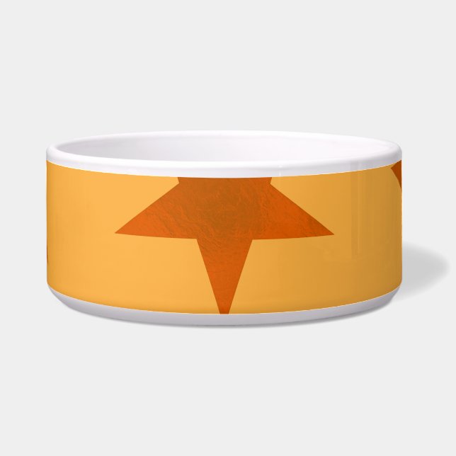 Golden Stars Pattern 2 Voerbakje (Voorkant)