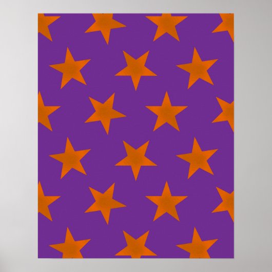 Golden Stars Pattern 3 Poster (Voorkant)
