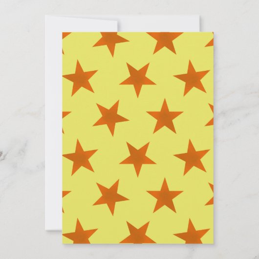 Golden Stars Pattern 4 Bedankkaart (Achterkant)