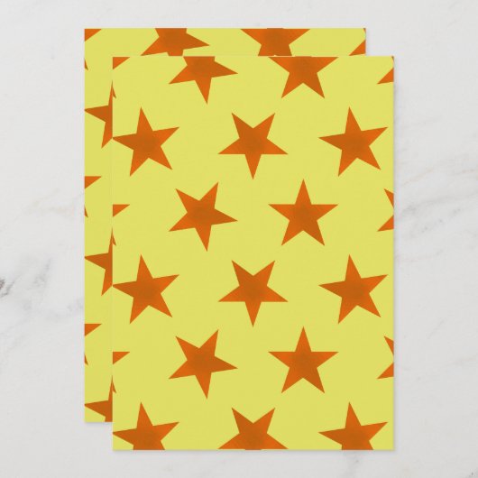 Golden Stars Pattern 4 Bedankkaart (Voorkant / Achterkant)