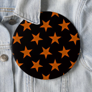 Golden Stars Pattern 5 Ronde Button 6,0 Cm