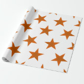 Golden Stars Pattern 6 Cadeaupapier (Uitgerold)