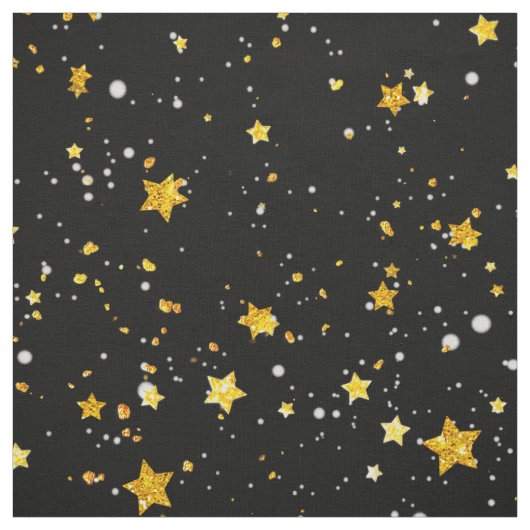 Golden Stars Stof (Swatch)