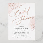 Golden Stars Vrijgezellenfeest Folie Uitnodiging (Voorkant)