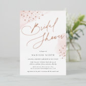 Golden Stars Vrijgezellenfeest Folie Uitnodiging (Staand Voorkant)