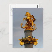 Golden Statue of Saint George, Republiek Georgië Briefkaart (Voorkant / Achterkant)