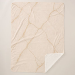 Golden Stone Veins Sherpa Blanket Sherpa Deken