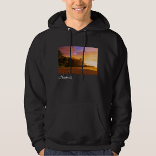 Golden strand sunset, Hawaii Hoodie