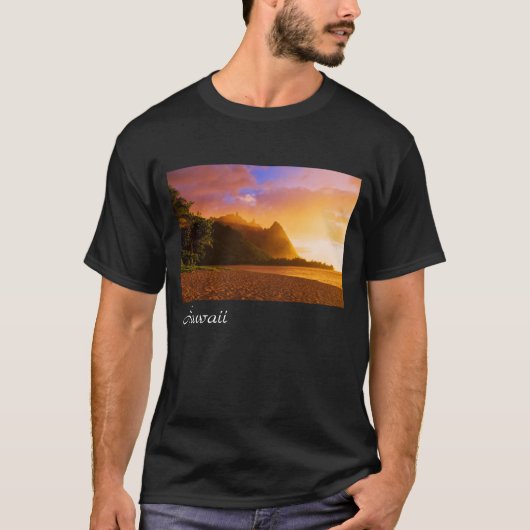 Golden strand sunset, Hawaii T-shirt (Voorkant)