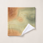 Golden Strata | Perzisch verbrand Oranje groen aga Bad Handdoek (Wasdoekje)