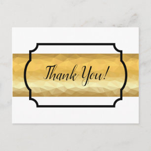 Golden stripe elegant dank u briefkaart