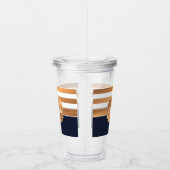 Golden Stripes Pattern Acryl Drinkbeker (Rechts)
