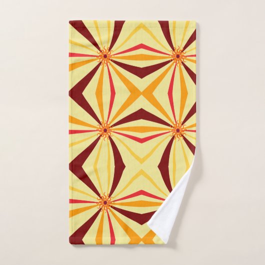 Golden Sun Abstracte badhanddoek set Bad Handdoek (Handdoek)