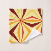 Golden Sun Abstracte badhanddoek set Bad Handdoek (Wasdoekje)