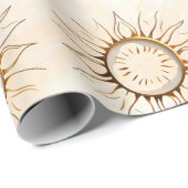 "Golden Sun Blaze" Cadeaupapier (Rol Hoek)