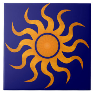 Golden Sun Midnight Blue Tile - Groot Tegeltje