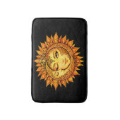 Golden Sun Moon Boho Goddess | Celestial Mandala Badmat (Voorkant Verticaal)