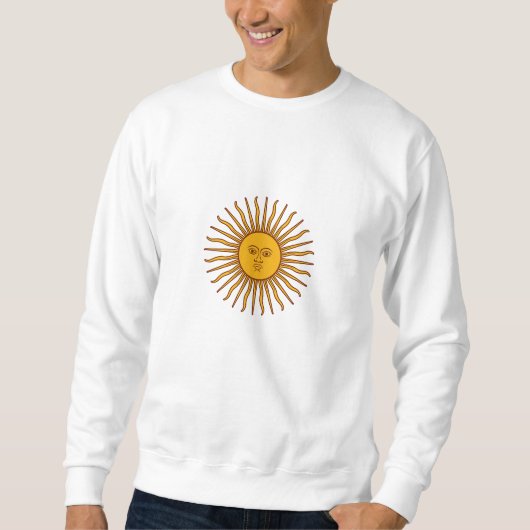 Golden Sun of May Argentina Flag Sweatshirt (Voorkant)
