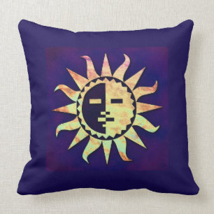 Golden Sun op Paars Kussen