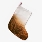 GOLDEN SUN OVER A FOREST KLEINE KERSTSOK (Voorkant (Hangend))