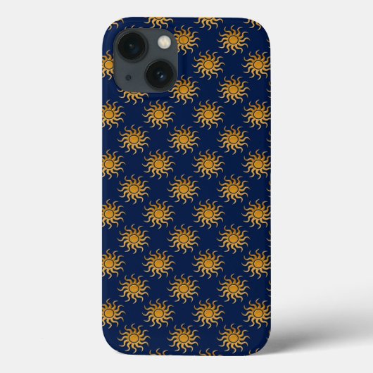 Golden Sun Pattern van Shirley Taylor Case-Mate iPhone Case (Achterkant)