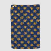 Golden Sun Pattern van Shirley Taylor Golfhanddoek (Voorkant)