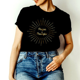 Golden Sun Ray Prayer is krachtig Christelijk T-shirt