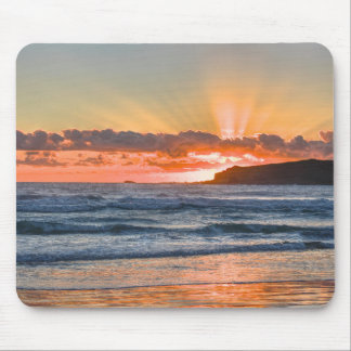 Golden Sunbeams over de oceaan Muismat