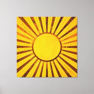 Golden Sunburst Canvas Afdruk