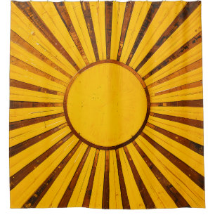 Golden Sunburst Douchegordijn