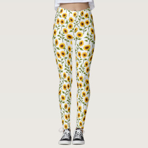 Golden Sunflower Bliss Leggings