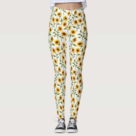 Golden Sunflower Bliss Leggings (Voorkant)