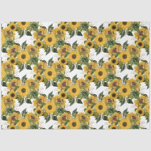Golden Sunflower Design 7 Tissuepapier (Voorkant)