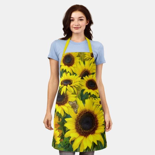 Golden Sunny Sunflower Schort (Gedragen)