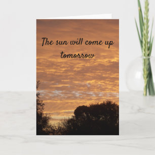 Golden sunrise denking van je blanco kaart