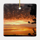 Golden Sunrise Keramisch Ornament (Achterkant)