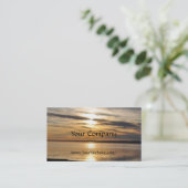 Golden Sunset 3 - sjabloon voor visitekaartjes (Staand voorkant)