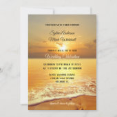 Golden Sunset Beach Wedding Invitation (Devant)