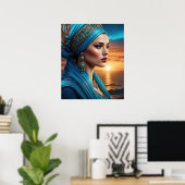 Golden Sunset Beauty Poster (Thuiskantoor)