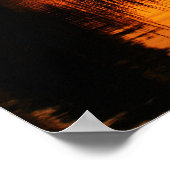 Golden Sunset Behind a Lake Poster (Hoek)