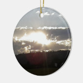 Golden Sunset Horizon Keramisch Ornament (Links)