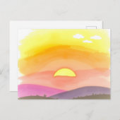 Golden Sunset Horizon Scenic Postcard Briefkaart (Voorkant / Achterkant)