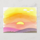 Golden Sunset Horizon Scenic Postcard Briefkaart (Voorkant)