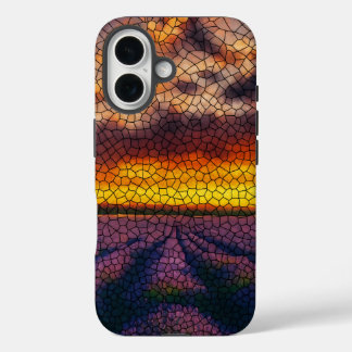 Golden Sunset Lavender Field iPhone / coque ipad