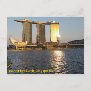 Golden Sunset Marina Bay Sands, Singapore Briefkaart