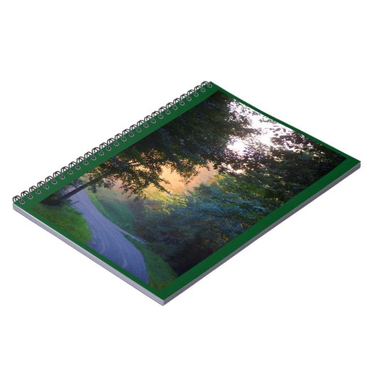 Golden sunset natuur-landschapsfotonotebook notitieboek (Linkerzijde)