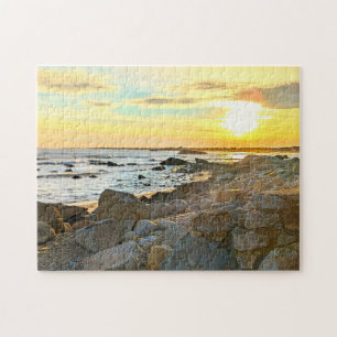 Golden Sunset Ocean Foto Natuur fotografie Legpuzzel