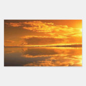Golden sunset rechthoekige sticker (Voorkant)