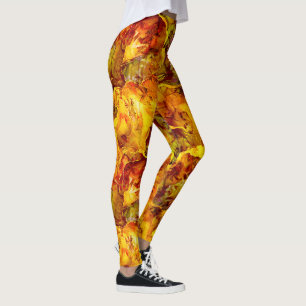 Golden Sunshine Abstracte texturen Leggings