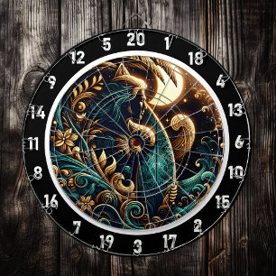 Golden Surfer Sunset Glow Art Piece Dartbord